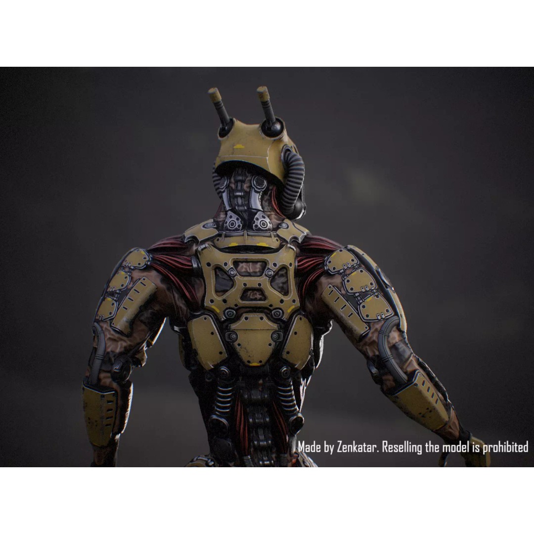 Sci-Fi Robot 3D Model – Low Poly Game Ready Character, FBX - View 7