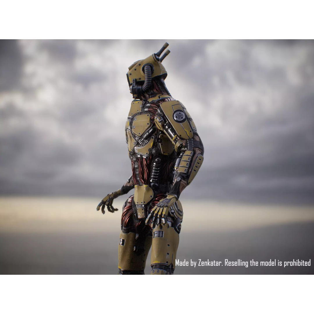 Sci-Fi Robot 3D Model – Low Poly Game Ready Character, FBX - View 8