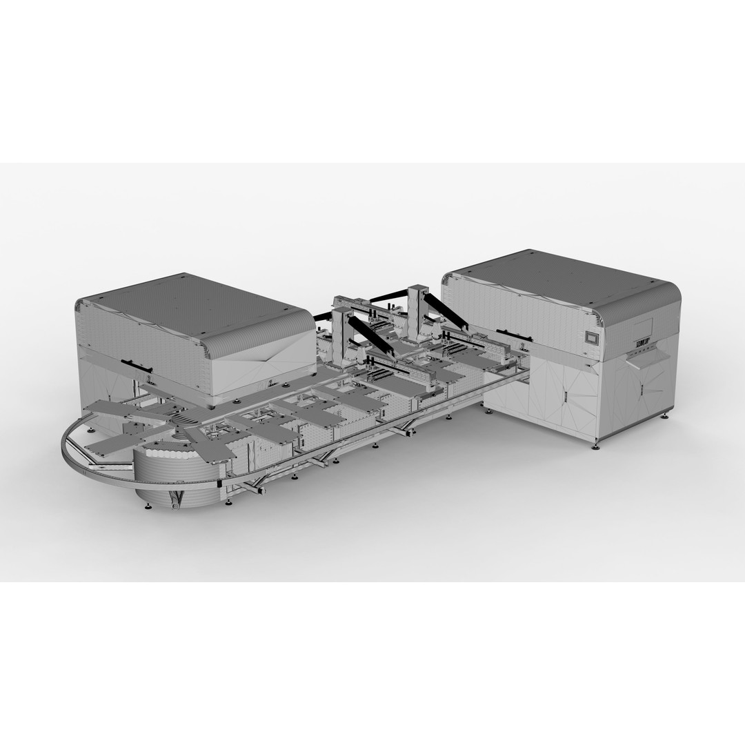 Fully Automatic 24 Station Oval Printing Machine 3D Model – High Poly Industrial Asset, OBJ, FBX