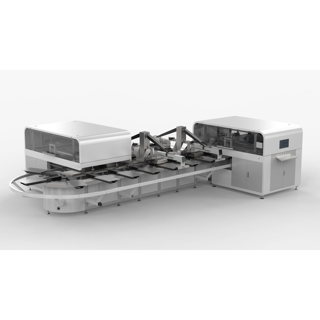 Fully Automatic 24 Station Oval Printing Machine 3D Model – High Poly Industrial Asset, OBJ, FBX - View 3