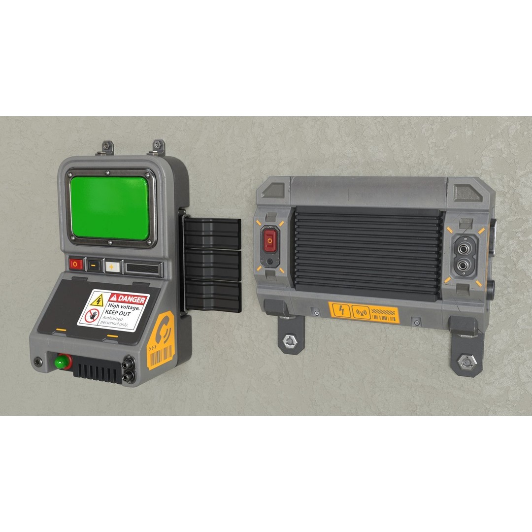 Control Panel 3D Model – Low Poly PBR Textured Kit, FBX & OBJ - View 10
