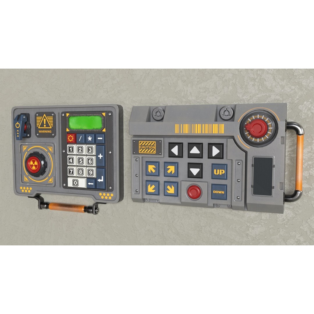 Control Panel 3D Model – Low Poly PBR Textured Kit, FBX & OBJ - View 15