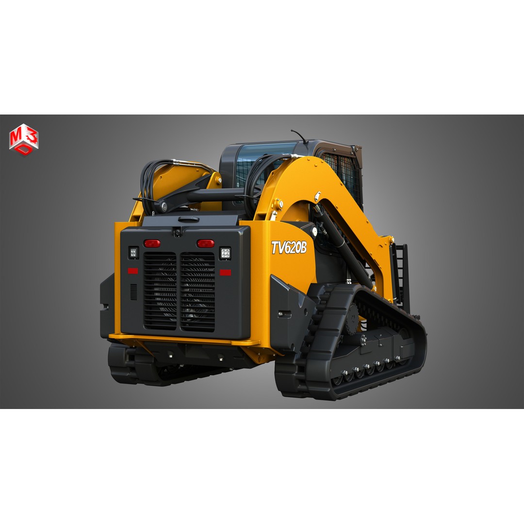 TV620B Compact Track Loader 3D Model – High Poly Vehicle Asset, FBX - View 14