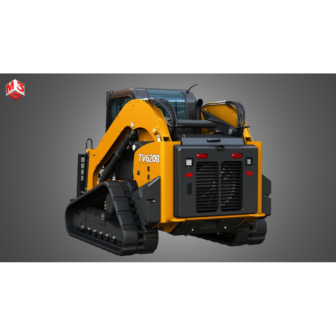 TV620B Compact Track Loader 3D Model – High Poly Vehicle Asset, FBX - View 16