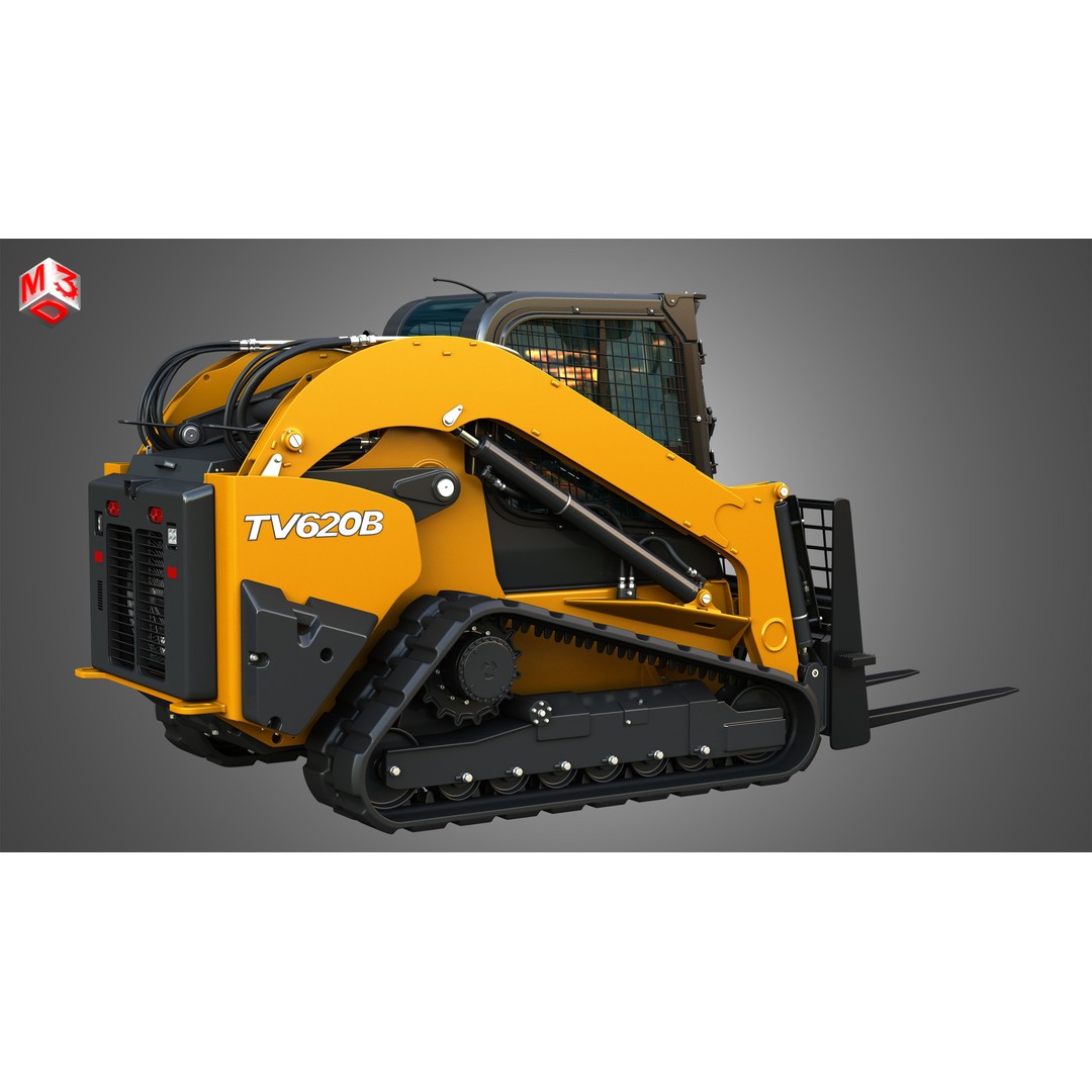 TV620B Compact Track Loader 3D Model – High Poly Vehicle Asset, FBX - View 18