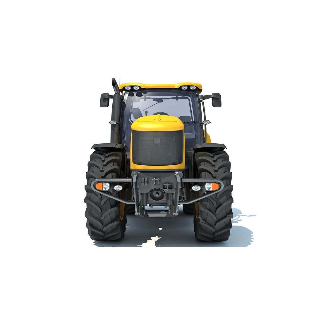 Farm Tractor 3D Model – High-Resolution Industrial Asset, FBX, OBJ - View 12