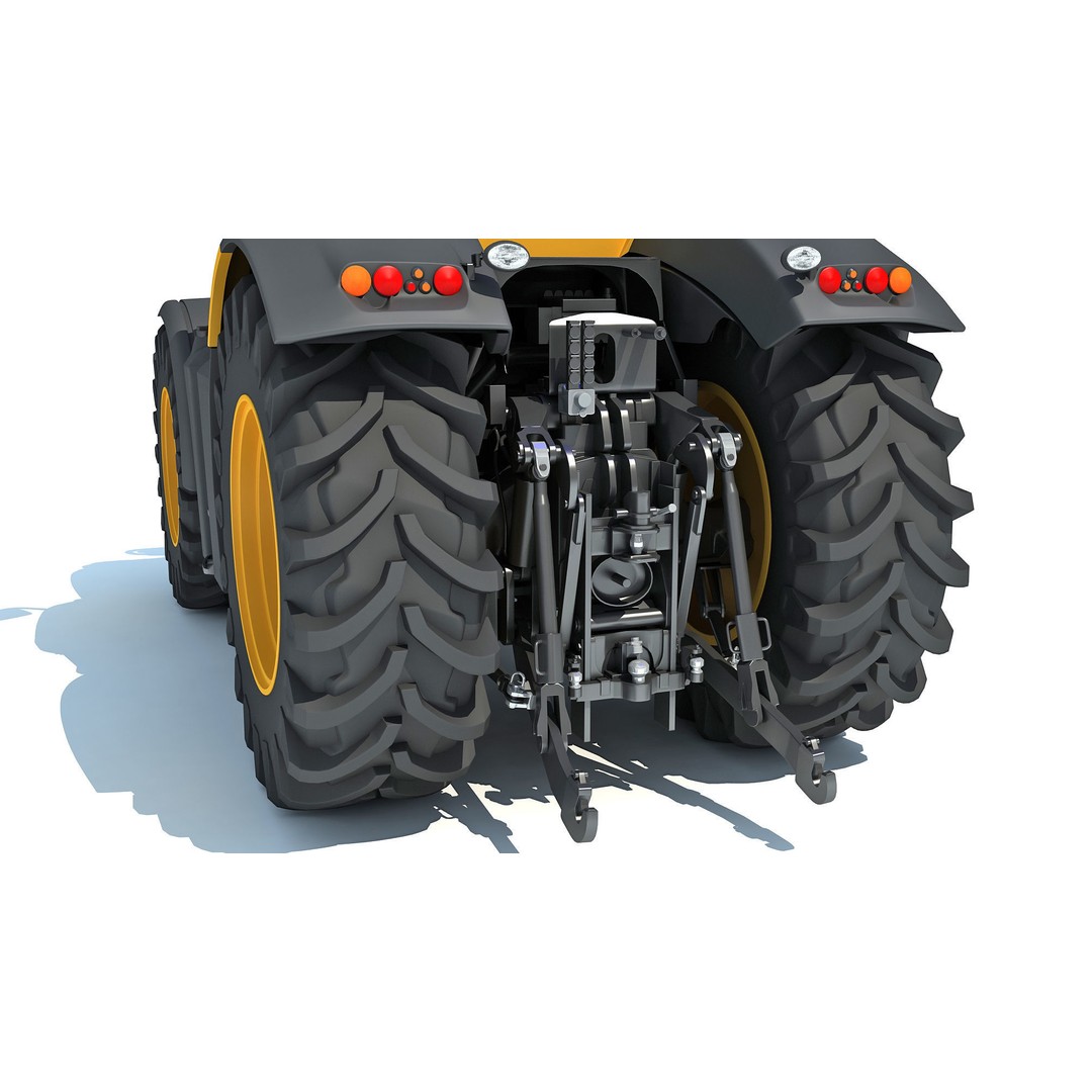 Farm Tractor 3D Model – High-Resolution Industrial Asset, FBX, OBJ - View 17
