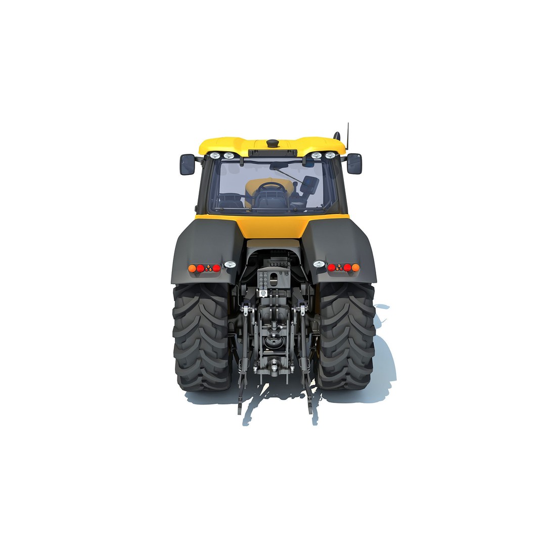 Farm Tractor 3D Model – High-Resolution Industrial Asset, FBX, OBJ - View 6