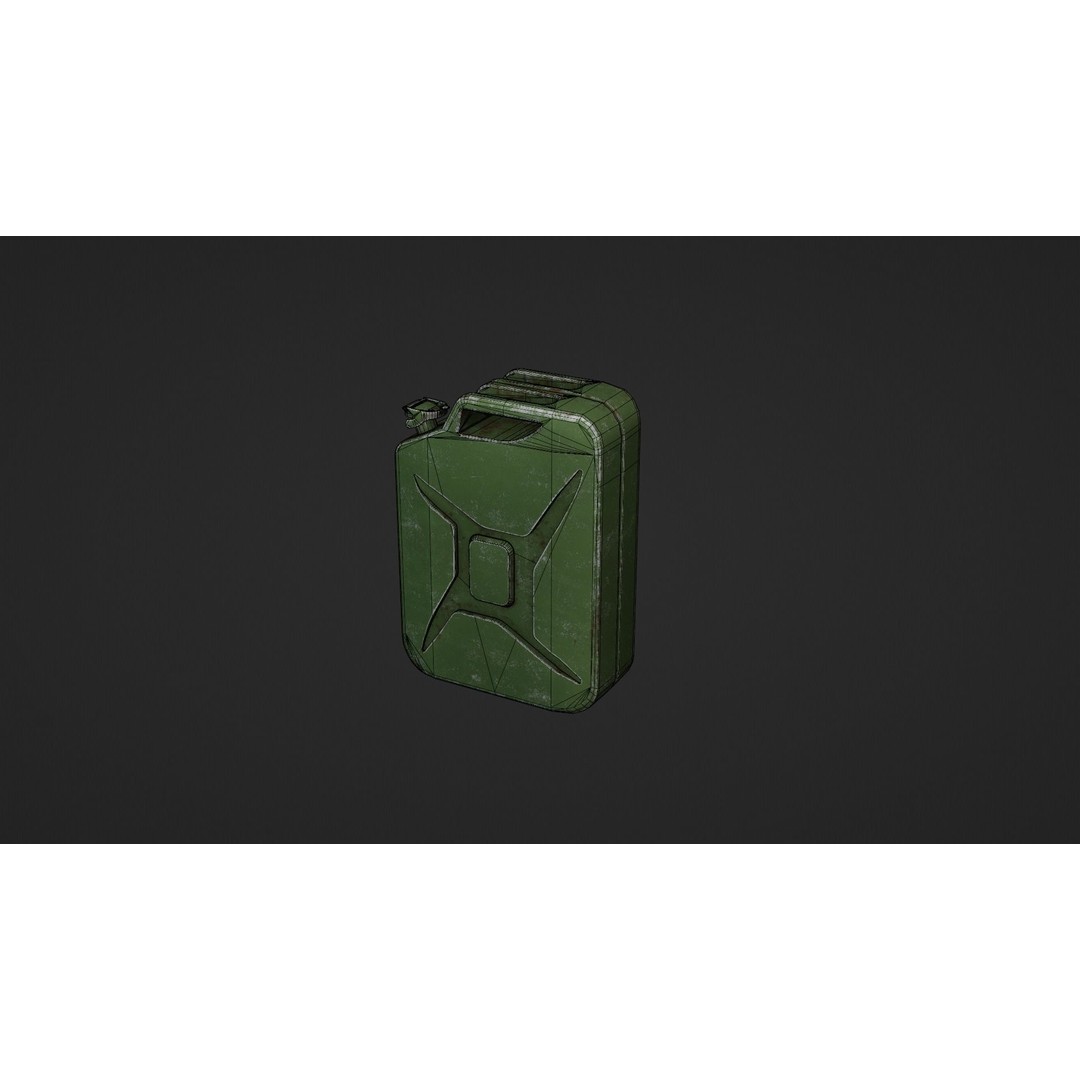 Fuel Can 3D Model – Low Poly Industrial Asset, FBX & OBJ