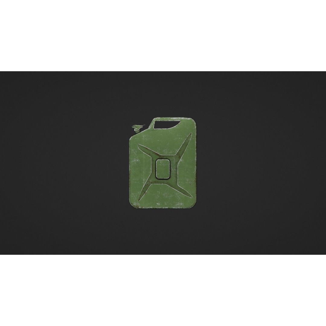 Fuel Can 3D Model – Low Poly Industrial Asset, FBX & OBJ - View 19
