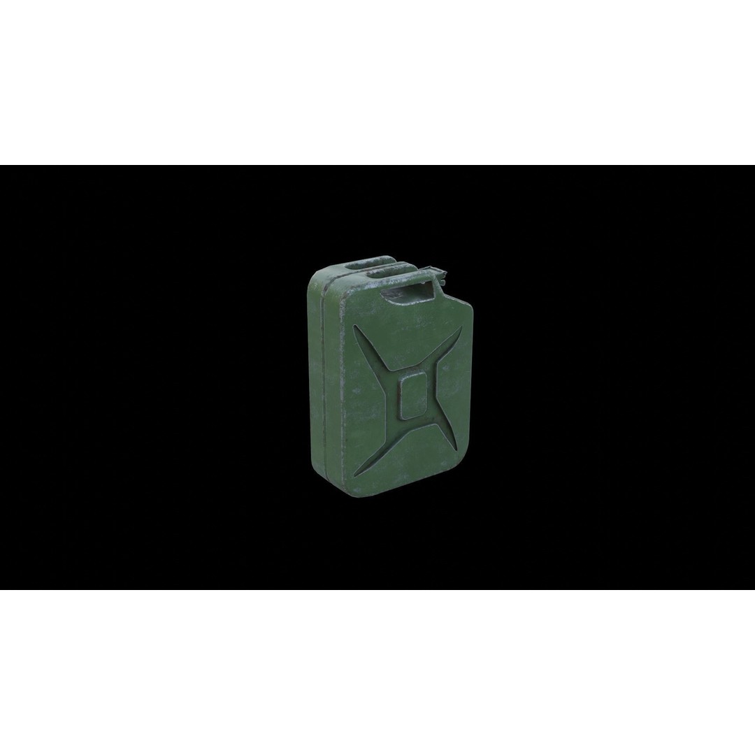 Fuel Can 3D Model – Low Poly Industrial Asset, FBX & OBJ - View 4
