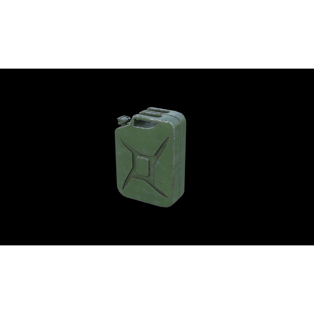 Fuel Can 3D Model – Low Poly Industrial Asset, FBX & OBJ - View 5