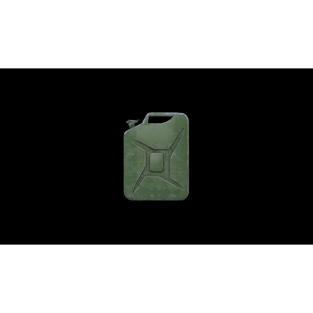 Fuel Can 3D Model – Low Poly Industrial Asset, FBX & OBJ - View 6