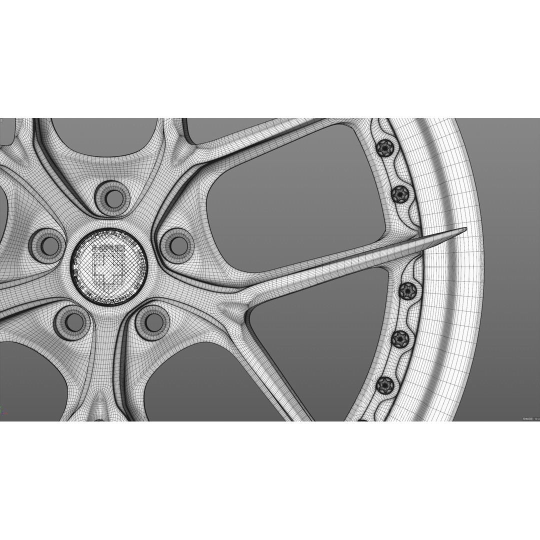 HRE S101SC 3D Model – High Poly Vehicle Wheel, FBX, OBJ, Blender