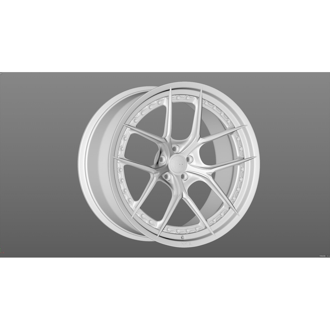 HRE S101SC 3D Model – High Poly Vehicle Wheel, FBX, OBJ, Blender - View 14