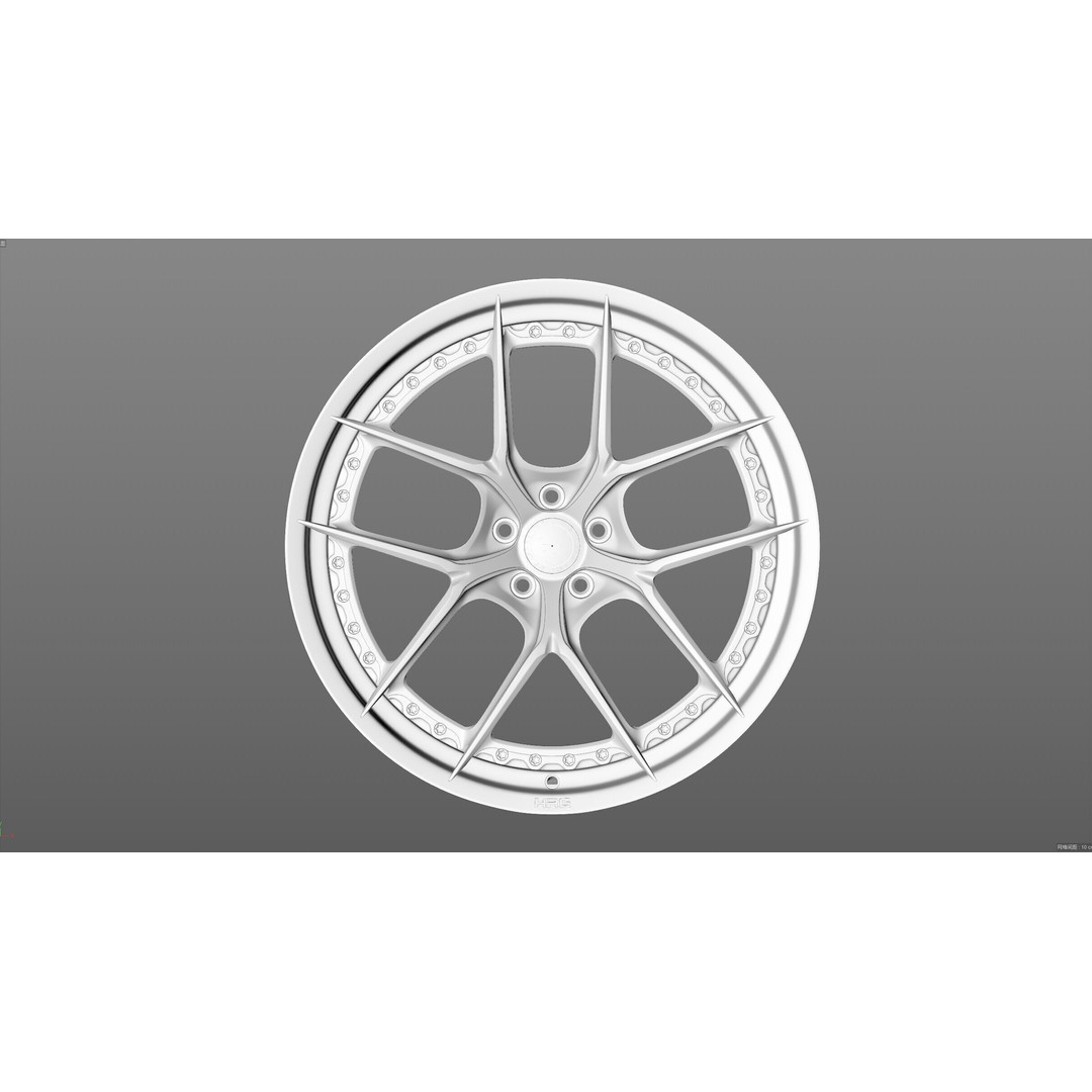 HRE S101SC 3D Model – High Poly Vehicle Wheel, FBX, OBJ, Blender - View 16