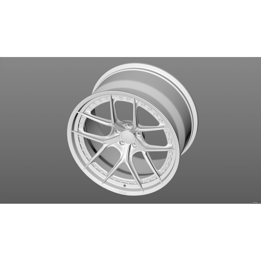 HRE S101SC 3D Model – High Poly Vehicle Wheel, FBX, OBJ, Blender - View 17