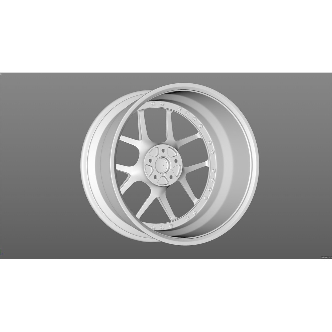 HRE S101SC 3D Model – High Poly Vehicle Wheel, FBX, OBJ, Blender - View 18