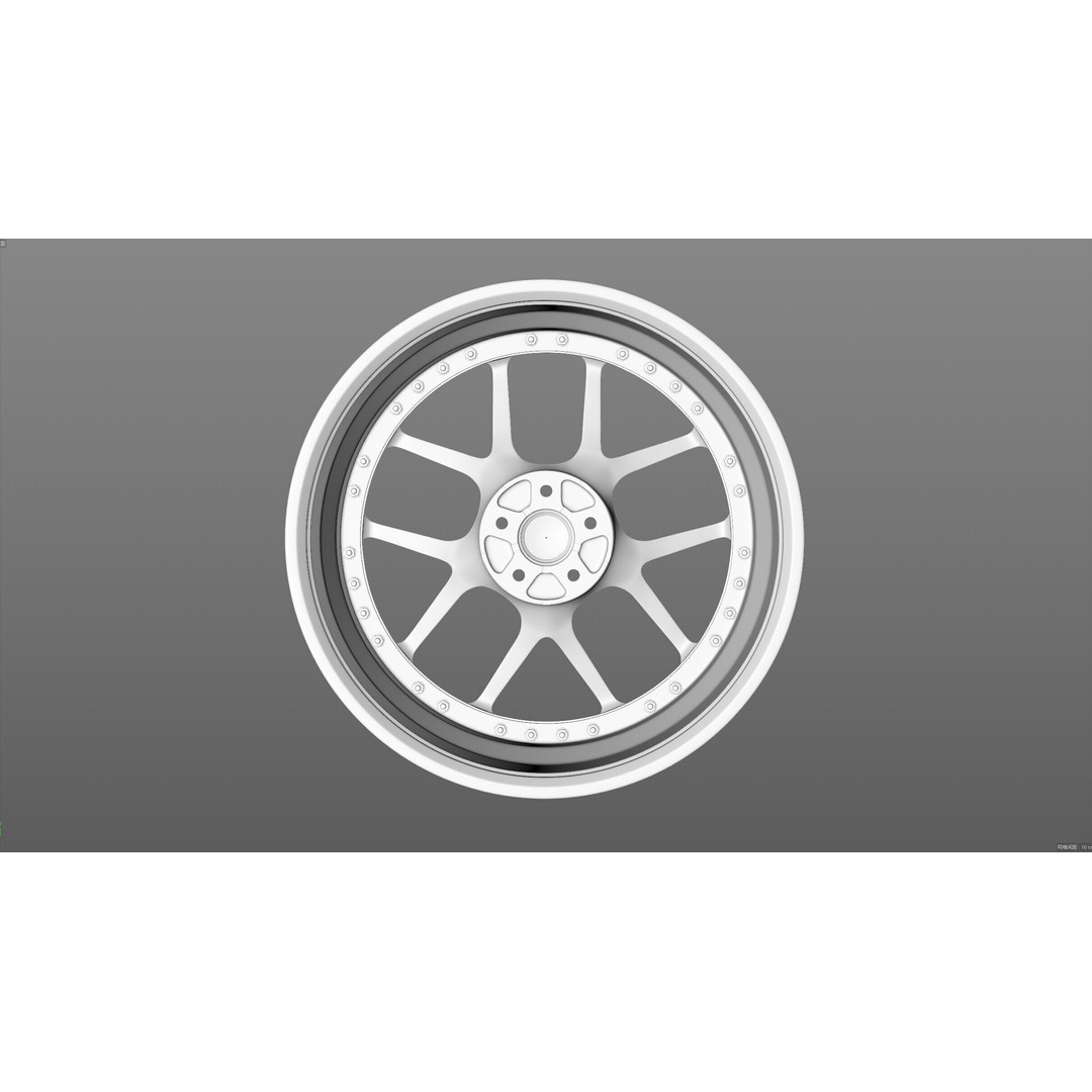 HRE S101SC 3D Model – High Poly Vehicle Wheel, FBX, OBJ, Blender - View 19