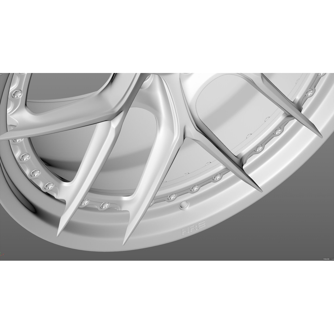 HRE S101SC 3D Model – High Poly Vehicle Wheel, FBX, OBJ, Blender - View 21