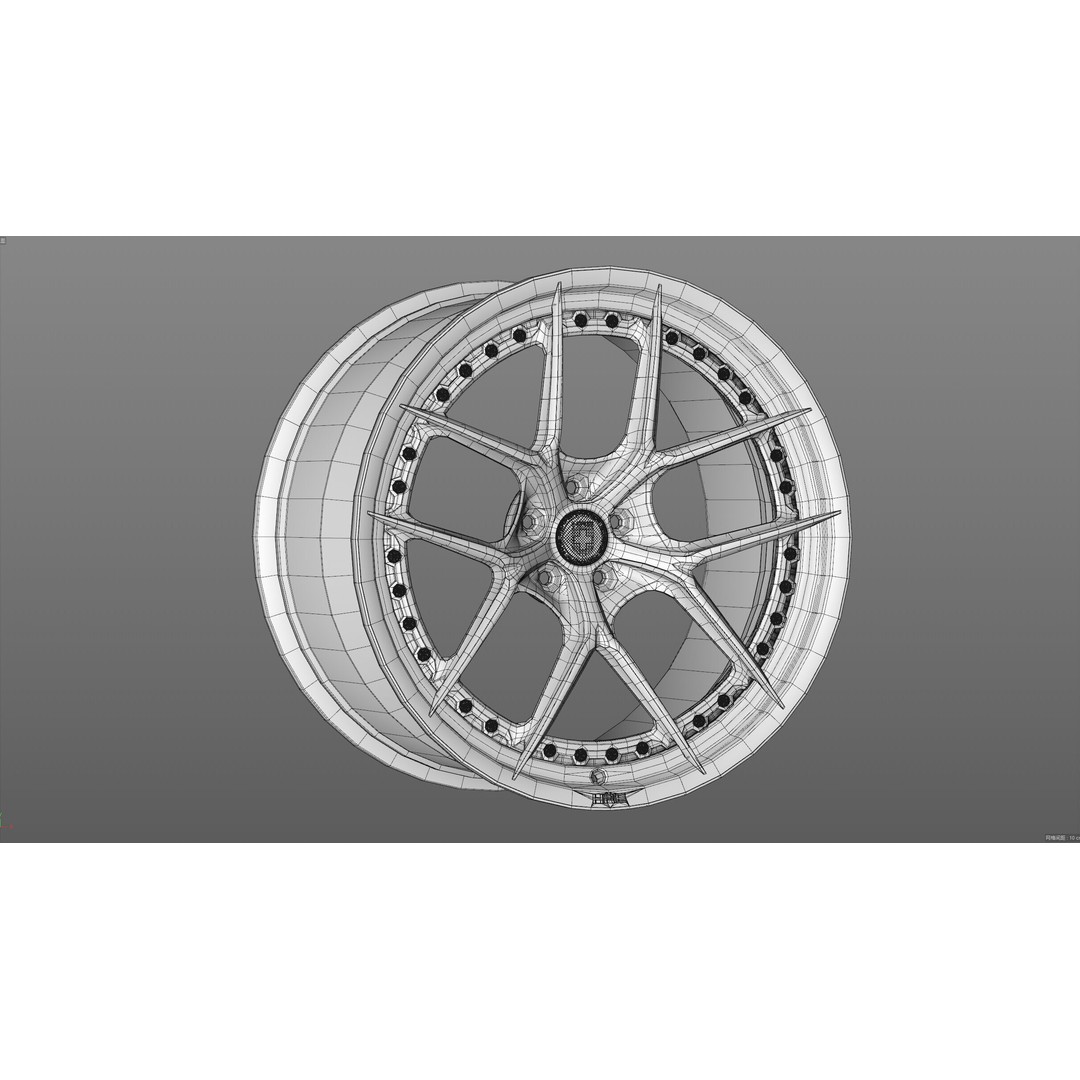 HRE S101SC 3D Model – High Poly Vehicle Wheel, FBX, OBJ, Blender - View 26