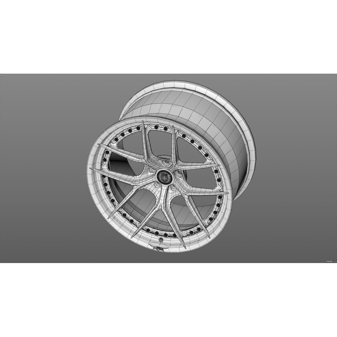 HRE S101SC 3D Model – High Poly Vehicle Wheel, FBX, OBJ, Blender - View 28