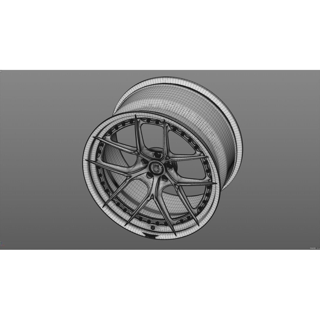 HRE S101SC 3D Model – High Poly Vehicle Wheel, FBX, OBJ, Blender - View 29