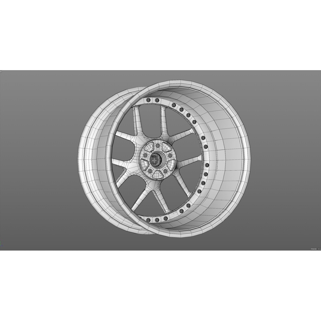 HRE S101SC 3D Model – High Poly Vehicle Wheel, FBX, OBJ, Blender - View 30