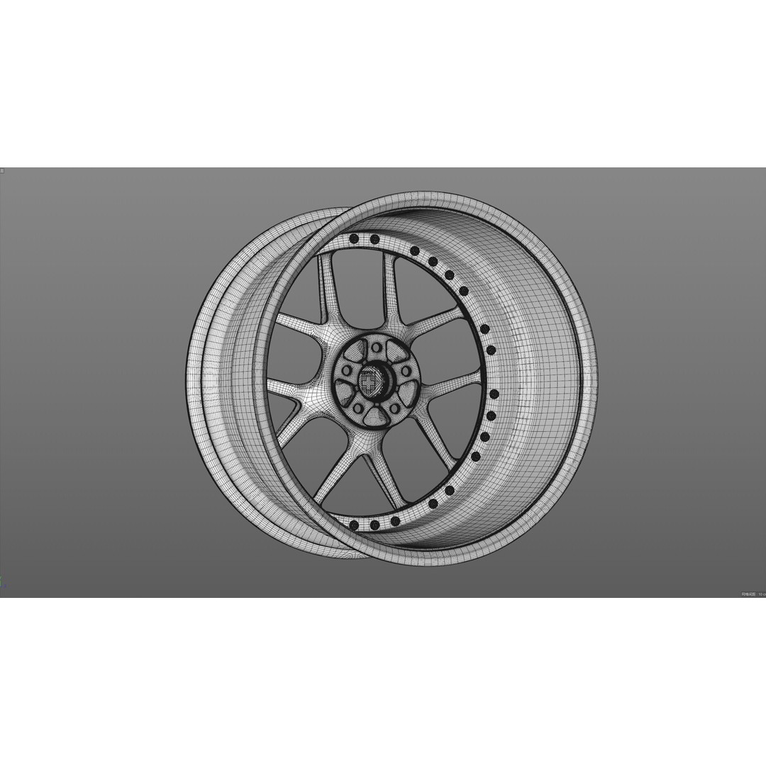 HRE S101SC 3D Model – High Poly Vehicle Wheel, FBX, OBJ, Blender - View 31