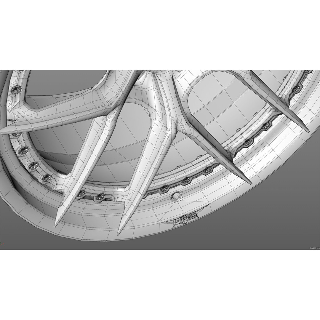 HRE S101SC 3D Model – High Poly Vehicle Wheel, FBX, OBJ, Blender - View 32