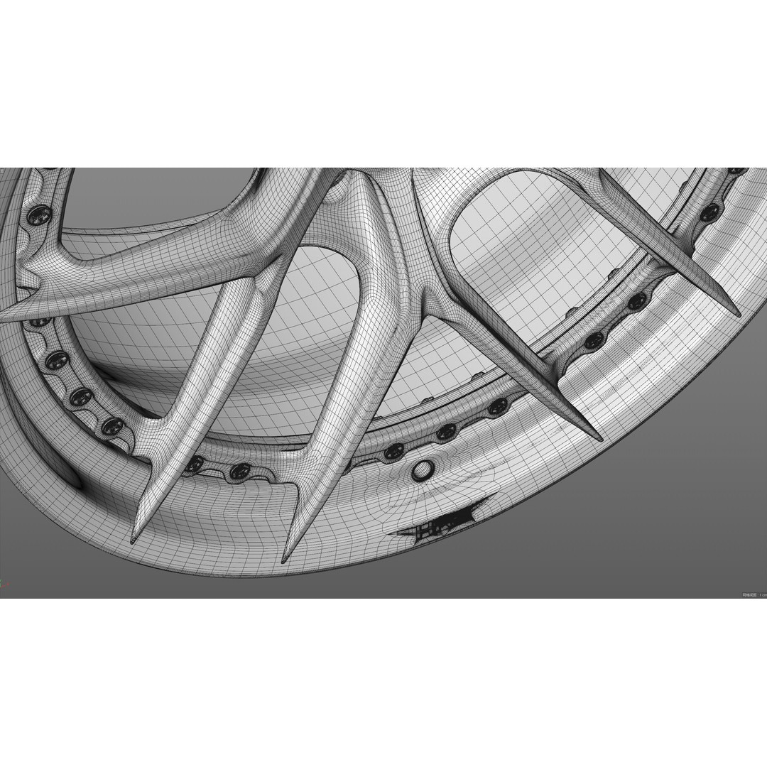 HRE S101SC 3D Model – High Poly Vehicle Wheel, FBX, OBJ, Blender - View 33