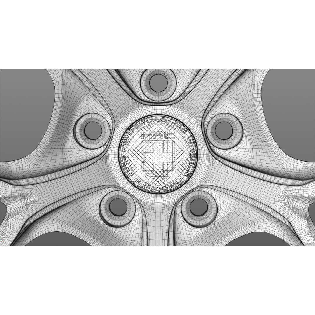 HRE S101SC 3D Model – High Poly Vehicle Wheel, FBX, OBJ, Blender - View 35
