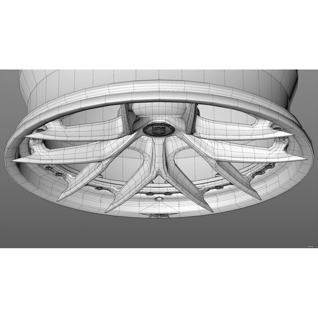 HRE S101SC 3D Model – High Poly Vehicle Wheel, FBX, OBJ, Blender - View 38