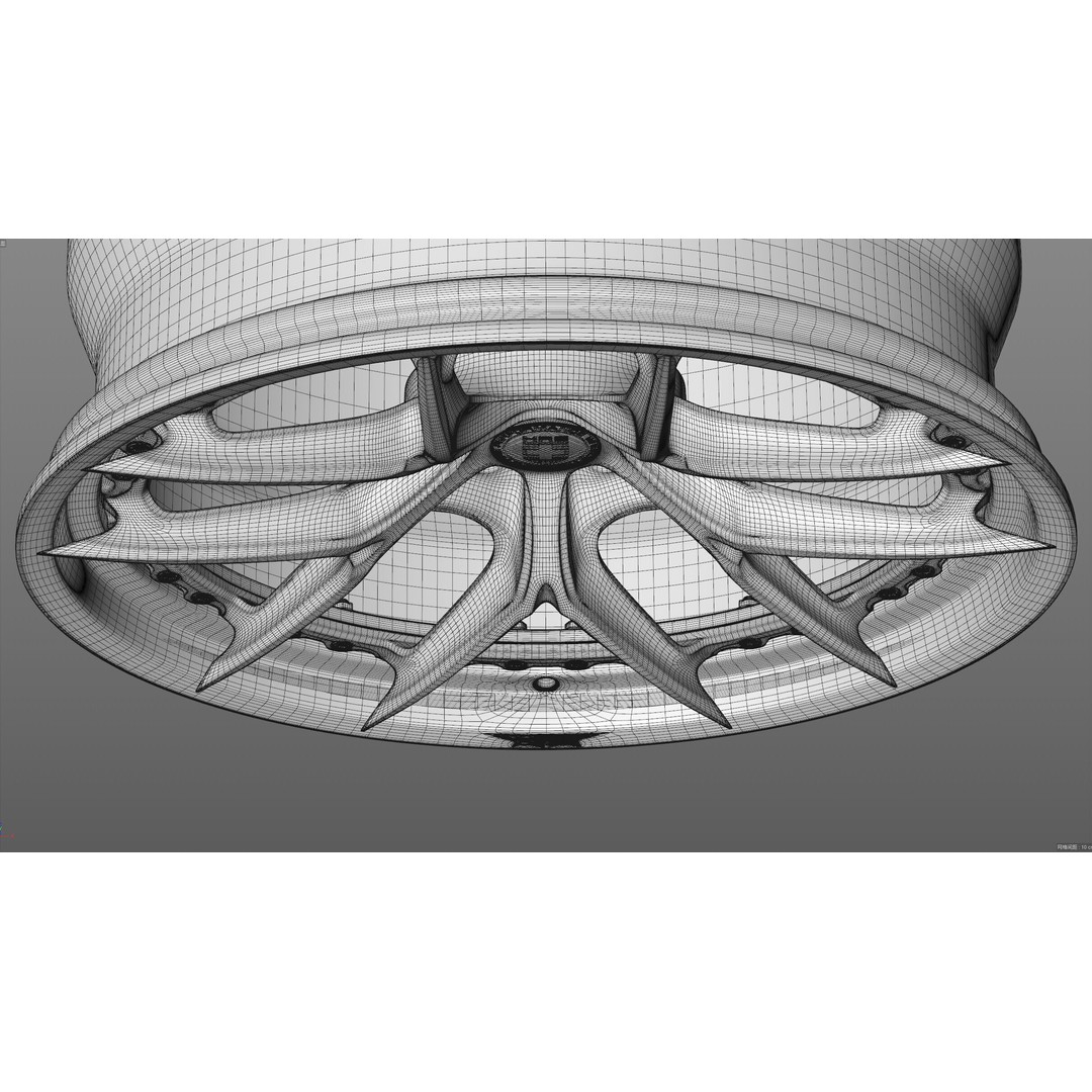 HRE S101SC 3D Model – High Poly Vehicle Wheel, FBX, OBJ, Blender - View 39