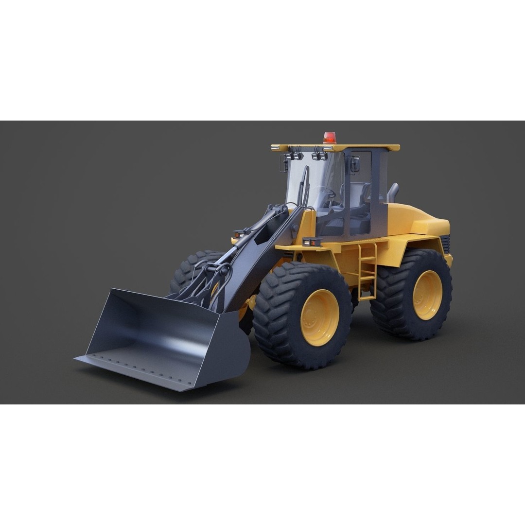 Bulldozer 3D Model – Industrial Heavy Machinery for Animation - View 10