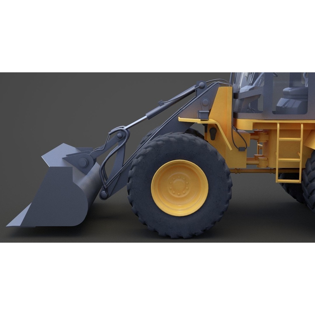 Bulldozer 3D Model – Industrial Heavy Machinery for Animation - View 15