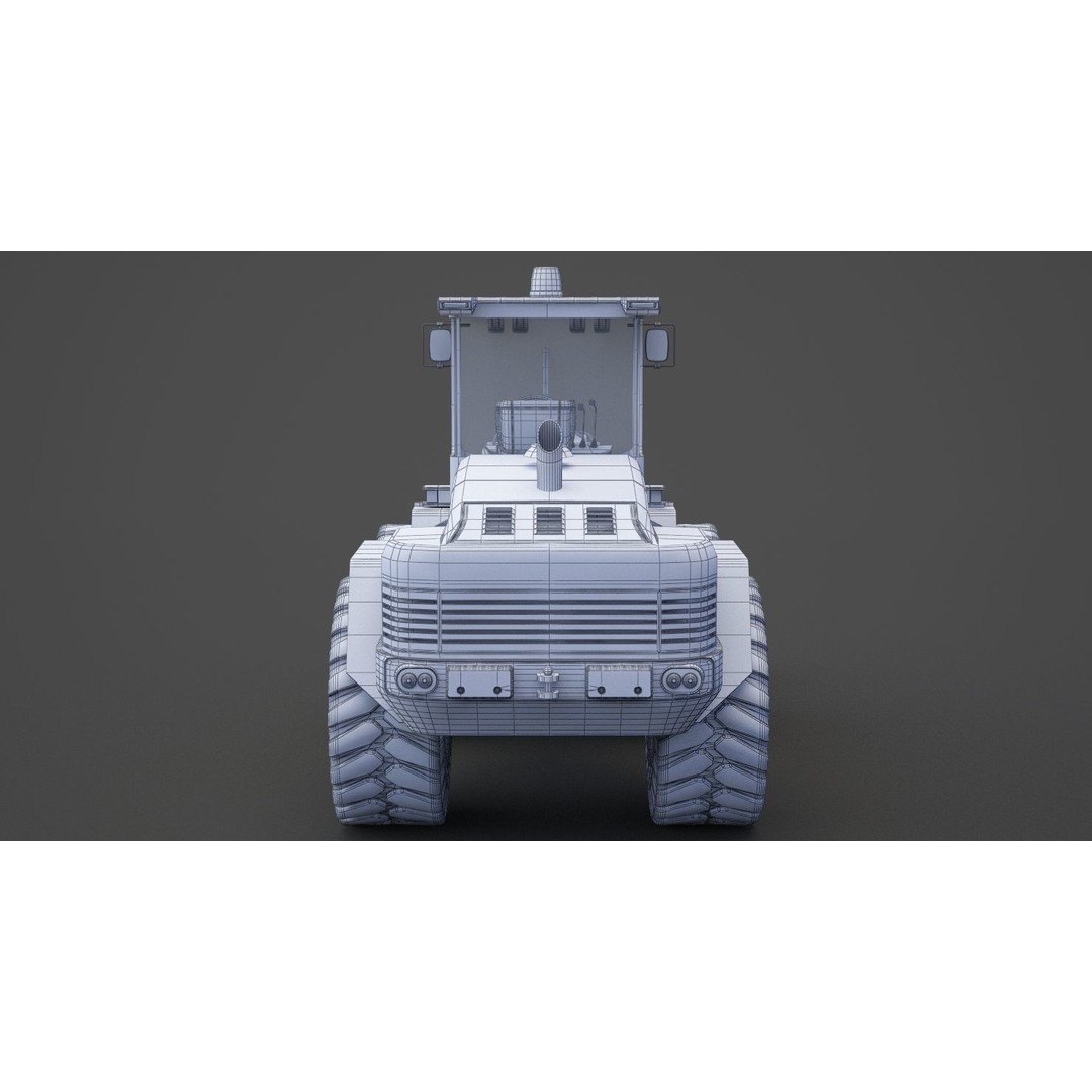 Bulldozer 3D Model – Industrial Heavy Machinery for Animation - View 23