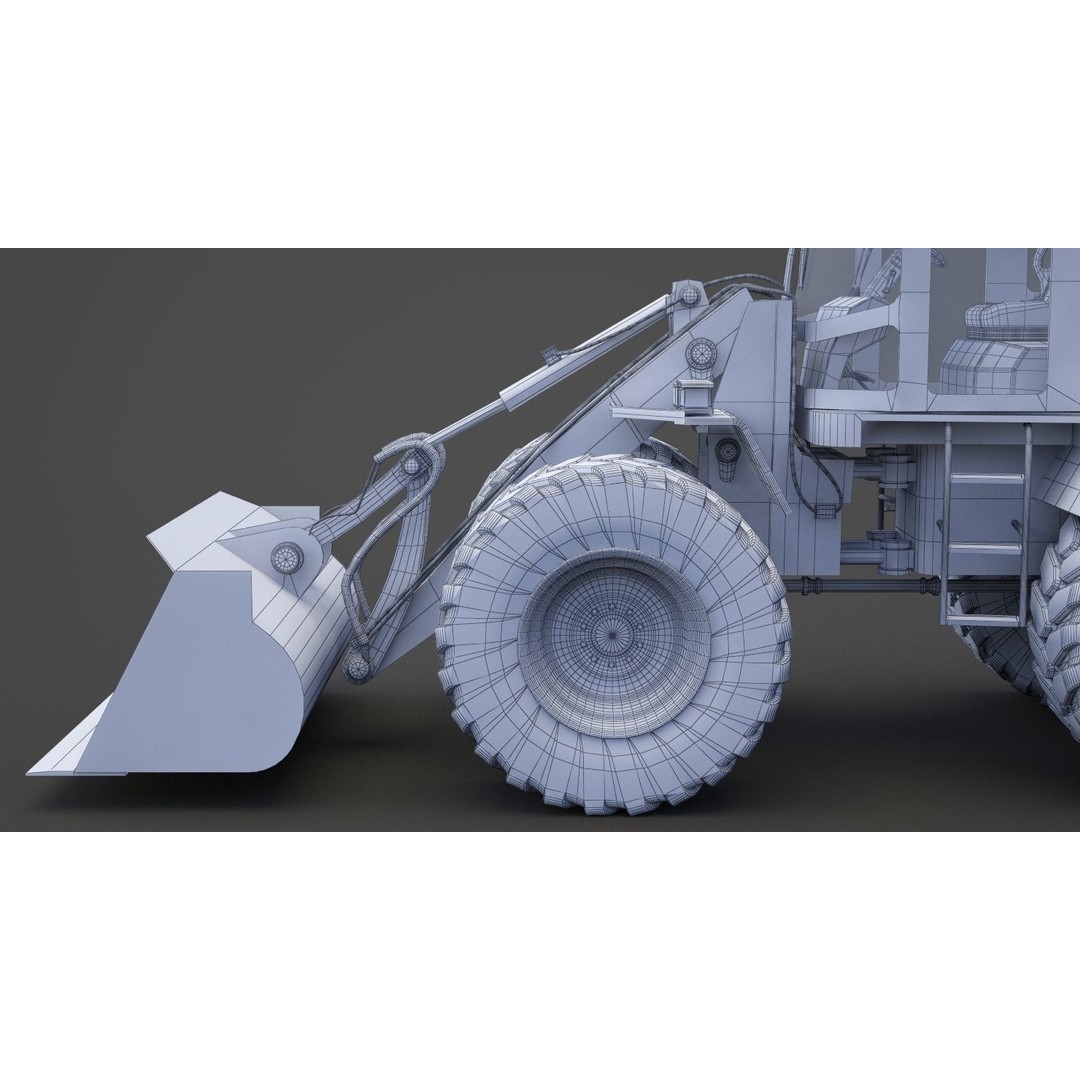 Bulldozer 3D Model – Industrial Heavy Machinery for Animation - View 24