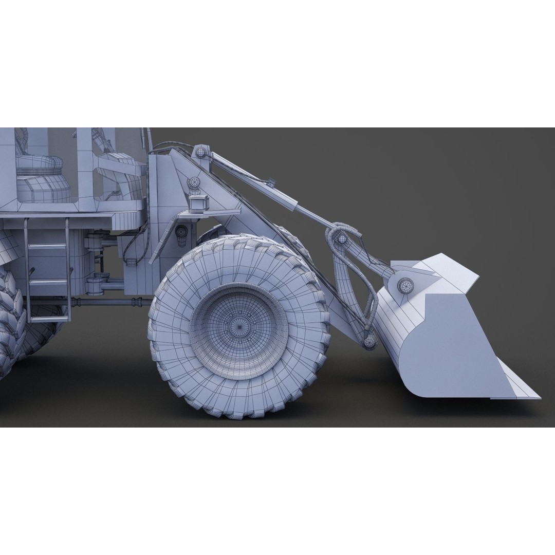 Bulldozer 3D Model – Industrial Heavy Machinery for Animation - View 25