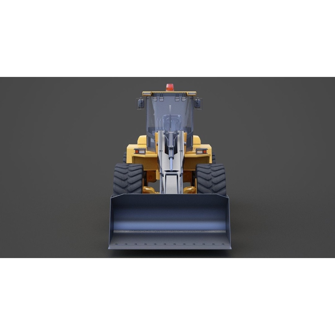 Bulldozer 3D Model – Industrial Heavy Machinery for Animation - View 3