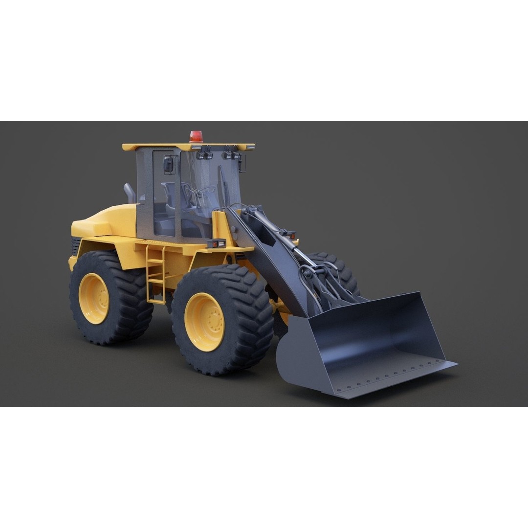 Bulldozer 3D Model – Industrial Heavy Machinery for Animation - View 4