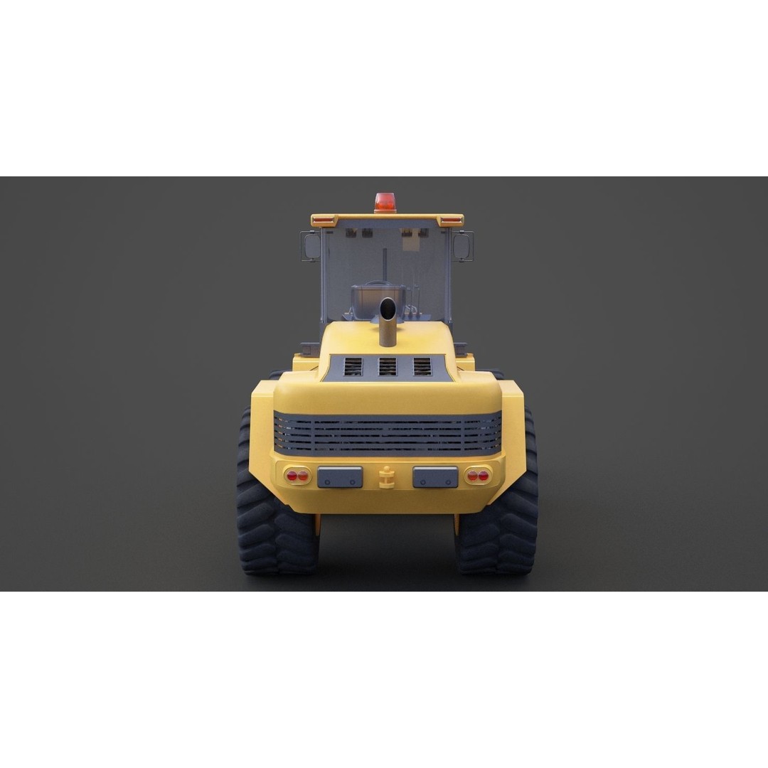 Bulldozer 3D Model – Industrial Heavy Machinery for Animation - View 7