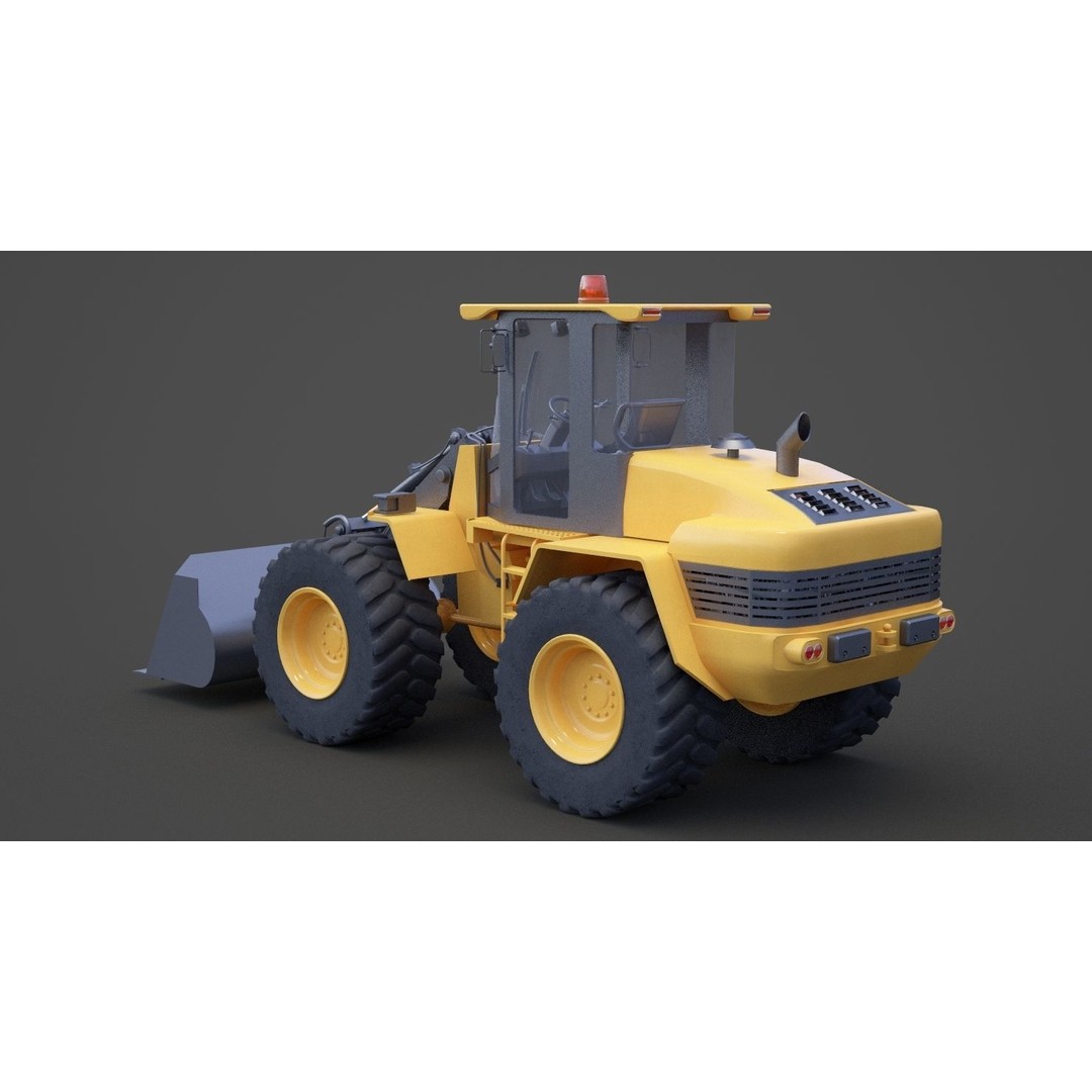 Bulldozer 3D Model – Industrial Heavy Machinery for Animation - View 8