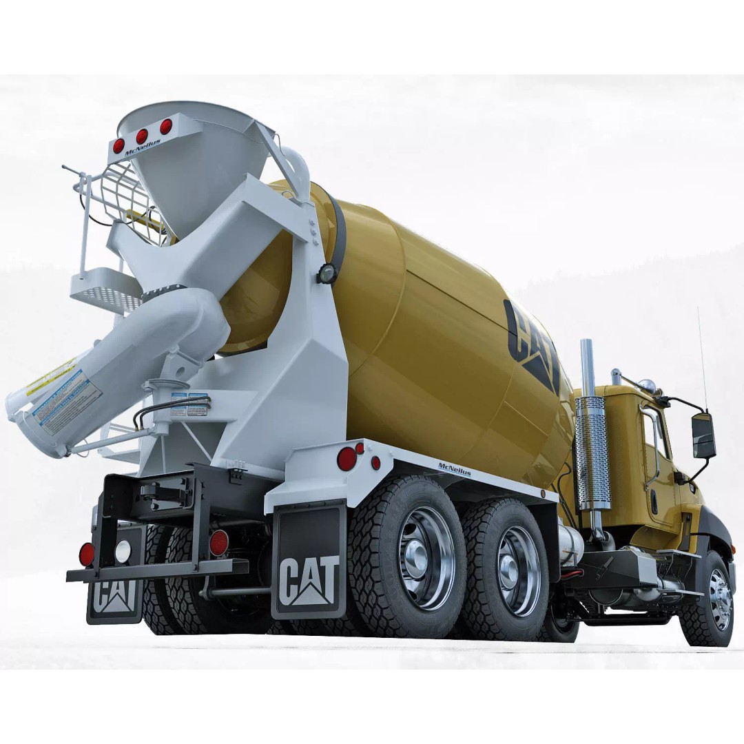 Truck Mixer 3D Model – High Poly Industrial Vehicle, FBX, OBJ, Max - View 11