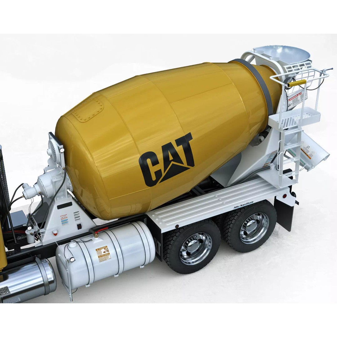 Truck Mixer 3D Model – High Poly Industrial Vehicle, FBX, OBJ, Max - View 22