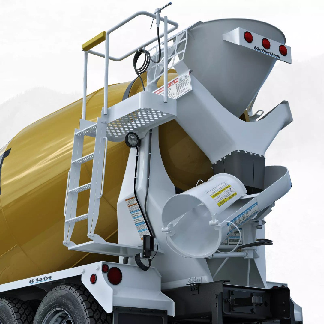 Truck Mixer 3D Model – High Poly Industrial Vehicle, FBX, OBJ, Max - View 25