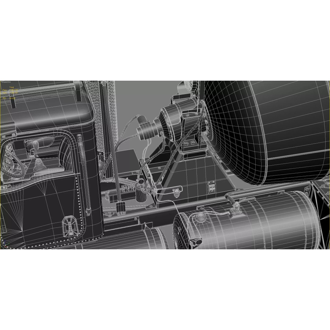 Truck Mixer 3D Model – High Poly Industrial Vehicle, FBX, OBJ, Max - View 47