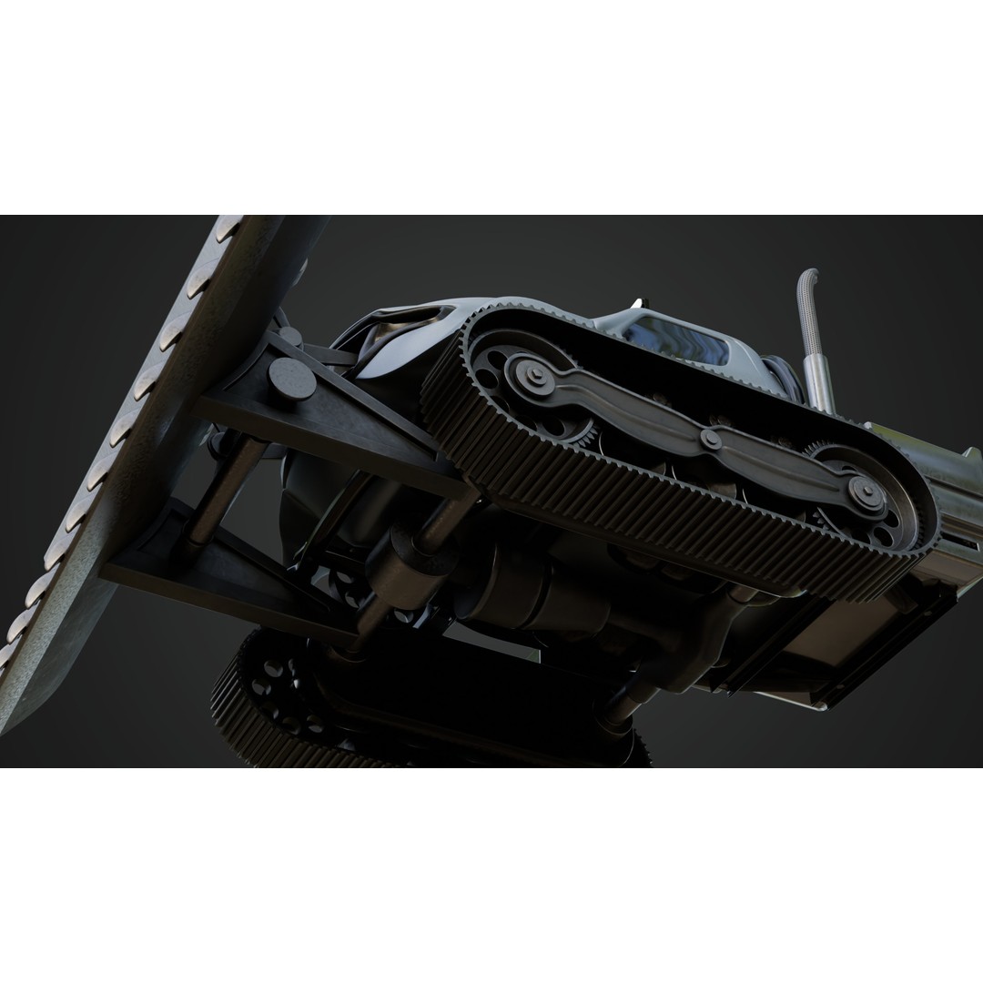 Snow Plow Truck 3D Model – PBR Industrial Vehicle with Textures - View 12