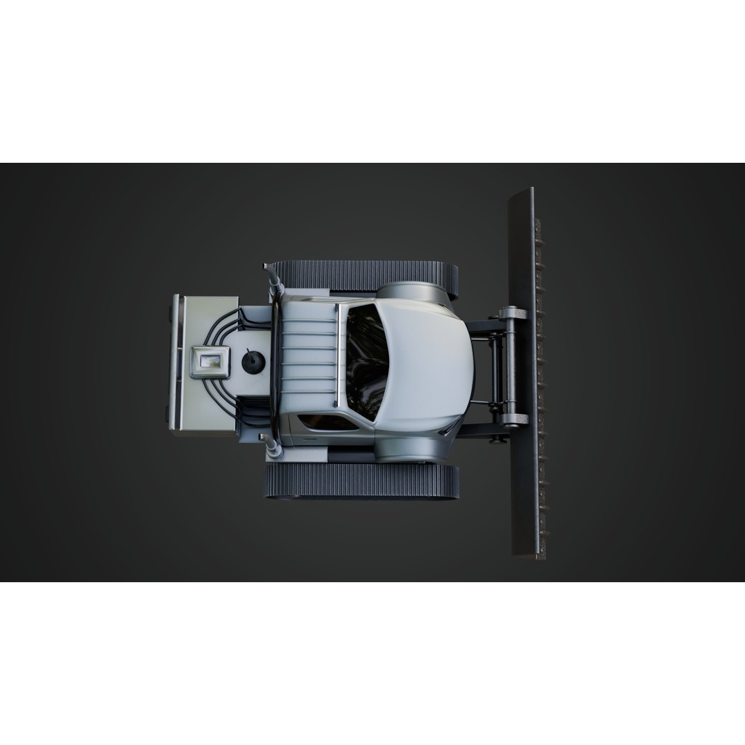 Snow Plow Truck 3D Model – PBR Industrial Vehicle with Textures - View 15