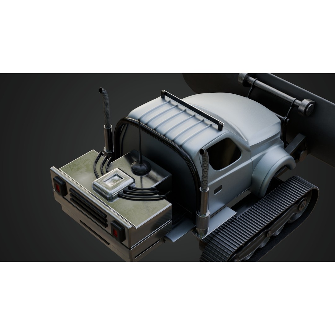 Snow Plow Truck 3D Model – PBR Industrial Vehicle with Textures - View 16